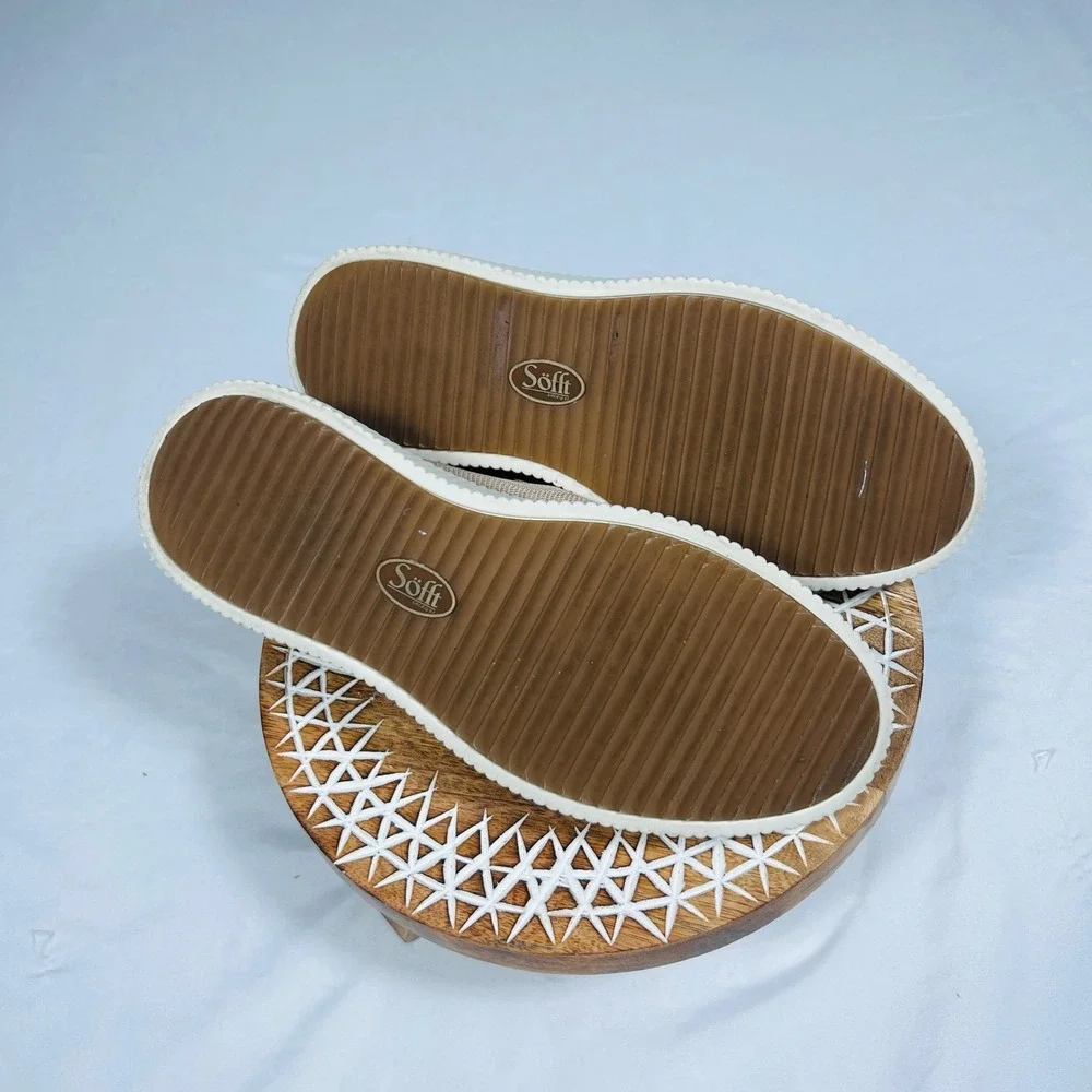 Sofft Frayda Knit Slip On Sneakers Taupe Beige Mesh Low Top Flatform Shoes 8M